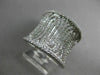 ESTATE WIDE 1.36CT DIAMOND 14KT WHITE GOLD MULTI WAVE CONCAVE FILIGREE FUN RING
