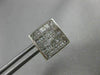 ESTATE LARGE 2.20CT DIAMOND 14KT WHITE GOLD 3D INVISIBLE SCREWBACK STUD EARRINGS