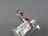 .61CT DIAMOND & RUBY 18KT WHITE GOLD SHARE PRONG SEMI ETERNITY ANNIVERSARY RING