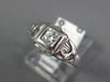 ANTIQUE .10CT OLD MINE DIAMOND 14KT WHITE GOLD 3D FILIGREE ENGAGEMENT RING #1571