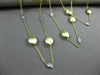 ESTATE LONG 1.20CT DIAMOND 14K WHITE & YELLOW GOLD OVAL BY THE YARD FUN NECKLACE