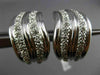 ESTATE LARGE .50CT ROUND DIAMOND 14KT WHITE GOLD 3D MULTI WAVE CLIP ON EARRINGS