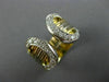 ESTATE CARTIER LARGE .50CT DIAMOND 18KT TWO TONE GOLD 3D MULIT ROW TENSION RING