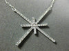 ESTATE .22CT ROUND DIAMOND 18KT WHITE GOLD SNOWFLAKE STAR CLUSTER NECKLACE