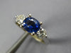 1.44CT DIAMOND & AAA SAPPHIRE 14K WHITE GOLD OVAL 3 STONE ENGAGEMENT RING #26977