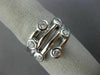 ESTATE WIDE .60CT DIAMOND 14KT WHITE GOLD MULTI ROW ETOILE CRISS CROSS LOVE RING