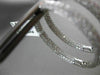 ESTATE LARGE & WIDE 4.20CT DIAMOND 18KT WHITE GOLD 3D DOUBLE SIDED HOOP EARRINGS