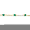 3.0CT DIAMOND AAA EMERALD 14KT YELLOW GOLD OVAL & ROUND ETERNITY TENNIS BRACELET