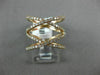 ESTATE LARGE .72CT DIAMOND 14KT ROSE GOLD 3D MULTI ROW CRISS CROSS LOVE RING