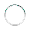 .21CT AAA EMERALD 14KT WHITE GOLD 3D ROUND CLASSIC SEMI ETERNITY FUN RING