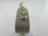 ESTATE WIDE 14K TWO TONE PRINCESS CUT DIAMOND BRACELET