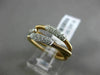 ESTATE .32CT DIAMOND 18KT WHITE & YELLOW GOLD 3D 3 ROW CRISS CROSS FLEXIBLE RING