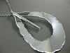 ESTATE LARGE .26CT DIAMOND 14KT WHITE GOLD 3D TEAR DROP HANDCRAFTED LOVE PENDANT