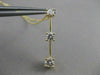 ESTATE .67CT DIAMOND 14K GOLD PAST PRESENT FUTURE 3 STONE PENDANT 16" VVS #13089