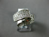 ESTATE WIDE .75T ROUND DIAMOND 14KT WHITE GOLD CLASSIC MULTI ROW SWIRL FUN RING