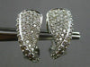 ESTATE .57CT ROUND DIAMOND 14KT WHITE GOLD 3D LOOP FLOATING CLIP ON EARRINGS