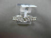ESTATE .50CT PRINCESS DIAMOND 14K WHITE GOLD 3D 9 STONE WEDDING ANNIVERSARY RING