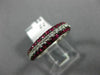 .97CT DIAMOND & AAA RUBY 14KT WHITE GOLD 3D 3 ROW SEMI ETERNITY ANNIVERSARY RING