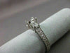ESTATE .50CT DIAMOND 14KT WHITE GOLD 3 STONE SEMI MOUNT ENGAGEMENT RING #22429