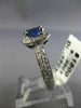 ESTATE 1.33CT DIAMOND & AAA SAPPHIRE 14KT WHITE GOLD OVAL ENGAGEMENT RING #11711