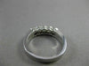 ANTIQUE WIDE DIAMOND 14KT WHITE GOLD 5 STONE SEMI BEZEL ANNIVERSARY RING #22478