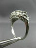 ANTIQUE WIDE .50CT DIAMOND PLATINUM 3D FILIGREE WEDDING ANNIVERSARY RING #26220
