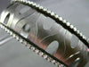 ESTATE WIDE 1.05CT DIAMOND 14K BLACK GOLD OPEN FILIGREE FLEXIBLE BANGLE BRACELET