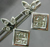 ANTIQUE .50CT DIAMOND 14K WHITE GOLD STAR CLUSTER FRIENDSHIP STUD EARRINGS #5272