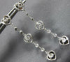 .36CT DIAMOND 14KT WHITE GOLD TRIPLE HEART BY THE YARD FILIGREE HANGING EARRINGS