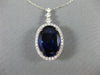 ESTATE EXTRA LARGE 32.4CT DIAMOND & AAA TANZANITE 18K WHITE GOLD LARIAT NECKLACE