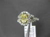 ESTATE 1.82CT FANCY YELLOW DIAMOND 18K TWO TONE GOLD 3D FILIGREE ENGAGEMENT RING