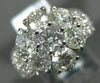 ESTATE LARGE 3.7CT DIAMOND 14K WHITE GOLD CLASSIC FLOWER SEMI ETERNITY LOVE RING