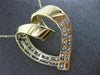 ESTATE EXTRA LARGE 3.07CT DIAMOND 14KT YELLOW GOLD 3D OPEN HEART SLIDE PENDANT