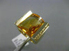 ESTATE MASSIVE 8.99CT DIAMOND & CITRINE & RUBY 14K YELLOW GOLD SQUARE FUN RING