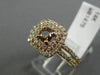 EFFY WIDE 1.0CT WHITE & CHOCOLATE FANCY DIAMOND 14KT ROSE GOLD HALO PROMISE RING