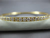 ESTATE LARGE 6.50CT DIAMOND 18KT YELLOW GOLD 3D ETERNITY BANGLE CUFF BRACELET