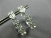 ESTATE WIDE 3.50CT DIAMOND 18K WHITE GOLD MULTI SHAPE SQUARE HEART HOOP EARRINGS