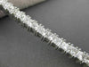 ESTATE WIDE 8.37CT DIAMOND 14KT WHITE GOLD CLASSIC PRINCESS CUT TENNIS BRACELET