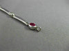 ESTATE 1.71CT DIAMOND & AAA RUBY 14KT WHITE GOLD 3D ETOILE BEZEL TENNIS BRACELET