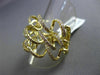 ESTATE LARGE 1.22CT DIAMOND 18K 2 TONE GOLD 3D MULTI WAVE SEMI ETERNITY FUN RING