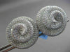 ESTATE MASSIVE 5.98CT DIAMOND 14KT WHITE GOLD 3D SWIRL CLIP ON EARRINGS F/G VVS