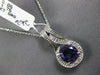 1.80CT DIAMOND & AAA AMETHYST 14KT WHITE GOLD 3D ROUND FILIGREE FLOATING PENDANT