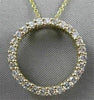 ESTATE .71CT ROUND DIAMOND 14KT YELLOW GOLD 3D CIRCLE OF LOVE OPEN PENDANT 16882