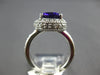 LARGE 3.89CT DIAMOND & AAA AMETHYST 14KT WHITE GOLD OVAL & ROUND ENGAGEMENT RING