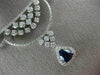 ESTATE LARGE 8.91CT DIAMOND & AAA SAPPHIRE 18K WHITE GOLD SEMI ETERNITY NECKLACE