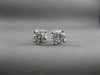 ESTATE 1.40CT ROUND DIAMOND 14K WHITE GOLD 4 PRONG SCREW BACK EARRINGS 5mm #2239