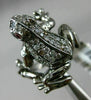 ESTATE LARGE .76CT DIAMOND AAA RUBY 18KT BLACK GOLD HANDCRAFTED HAPPY FROG RING
