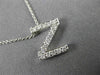 .32CT ROUND DIAMOND 14KT WHITE GOLD CLASSIC INITIAL FLOATING PENDANT #18296