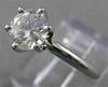 ESTATE 1 CARAT ROUND DIAMOND PLATINUM SOLITAIRE ENGAGEMENT RING H SI2 6MM #17177
