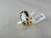 ESTATE WIDE 14KT YELLOW 13.07CT SMOKEY TOPAZ & DIAMOND FLOWER COCKTAIL RING